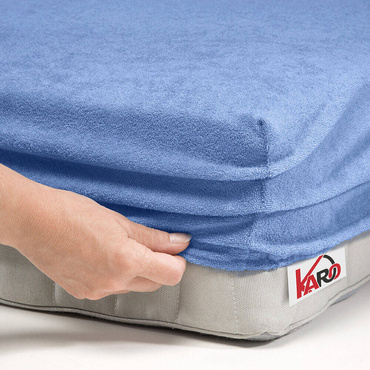 Простирадло махрове на резинці frotte KARO, - синій