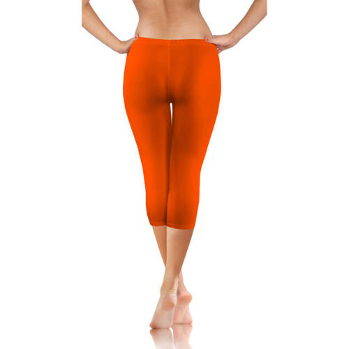 Бавовняні спортивні легінси жіночі 3/4 Sesto Senso, - помаранчевий
