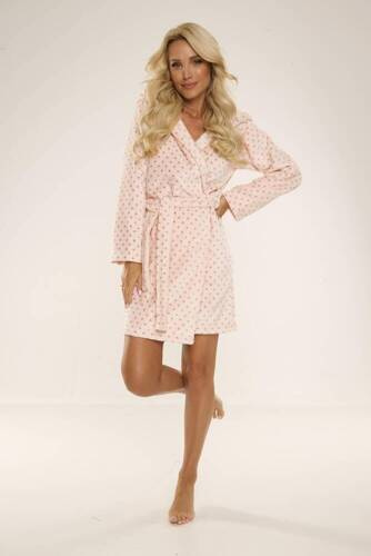 Короткий халат жіночий 546 Melanie Forex, -лосось