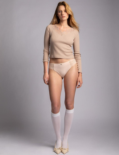 Жіночі трусики L-1593 BI Lama бавовна мереживо 2 шт