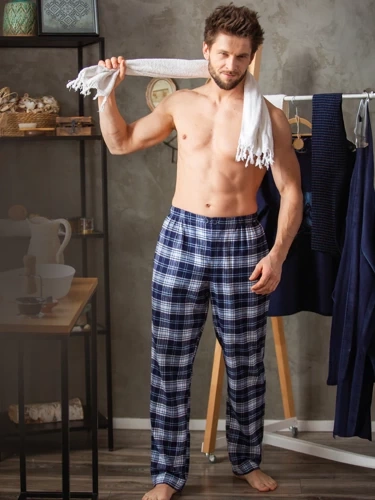 Чоловічі піжамні штани MHT 412 Key, - темно-синій