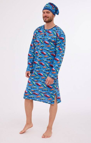 Чоловіча нічна сорочка 110/27 Auta Cornette, - jeans