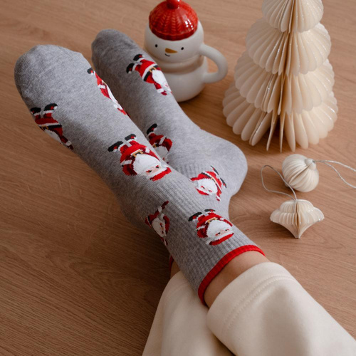 Steven Art.136 – чоловічі новорічні шкарпетки, кольорові візерунки, бавовняні - 166