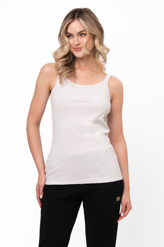 Майка жіноча Salsa на лямочках Italian Fashion | світлий меланж