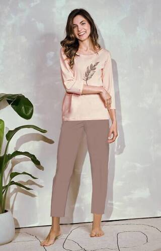 Піжама жіноча 3287 Jane Taro, - пудрово-бежевий