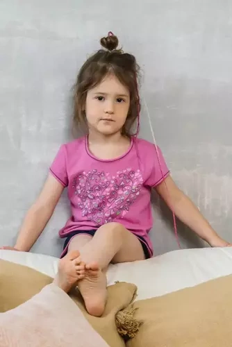 Піжама для дівчинки Ontega Italian Fashion - пурпурний/темно-синій