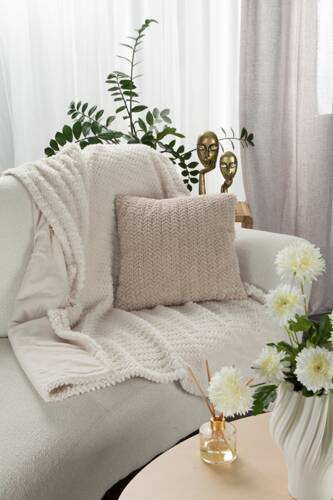 Плед з мікрофібри  Laris Eurofirany,- кремовий