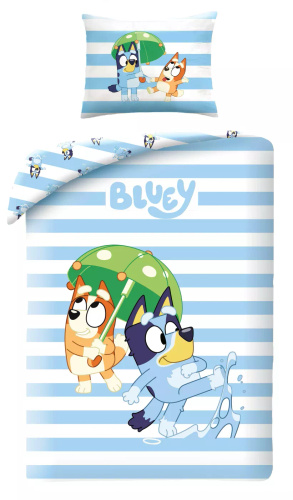 Постільна білизна бавовняна Halantex Bluey 140x200 двостороння 70x90 синя