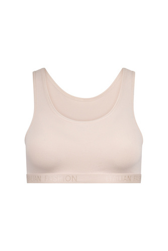 Nikola Stanik dziewczęcy, szerokie ramiączko Italian Fashion- pudrowy