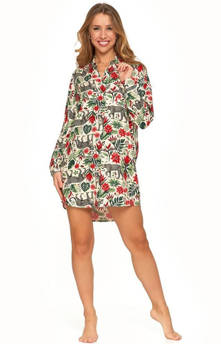 Жіноча нічна сорочка PDK4800-002 Moraj -мультиколор
