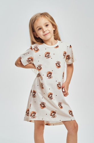 Нічна сорочка для дівчаток Coco 3548 Taro коричнева – 100% бавовна, песики