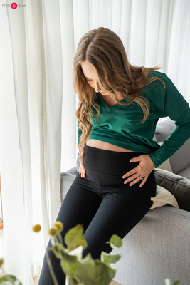 Легінси для вагітних з високою посадкою Legginsy Milk&Love, - чорний
