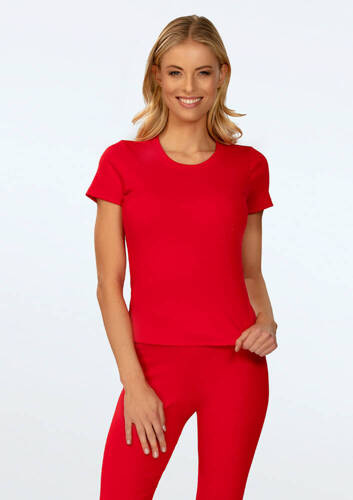 Футболка в рубчик Halima Dkaren - червоний