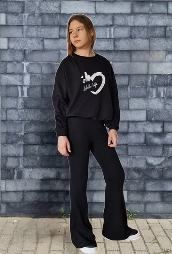 Bambarillo – дитячі штани-кльош чорного кольору