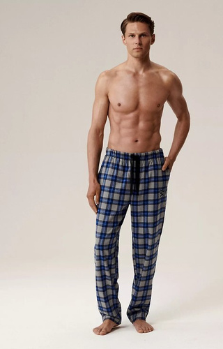 Чоловічі піжамні штани Atlantic NMB-045 – фланель, клітинка