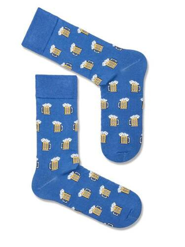 Чоловічі шкарпетки  0125-088 Kufle Piwai Milena,-  jeans