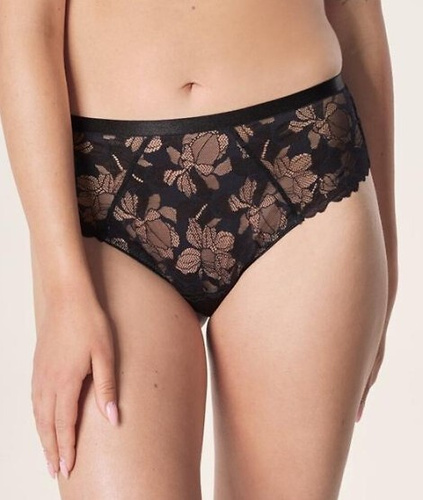 Жіночі трусики Mefemi Hanna – високі бразиліани з мереживом і сіткою