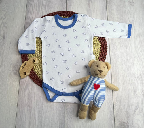 Бавовняне дитяче боді з довгим рукавом Mamatti BD15626 гарбуски