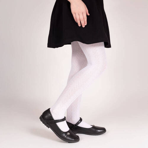 Дитячі жакардові колготки 141805  W3 Nicol -білий