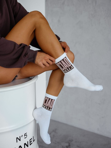 Жіночі шкарпетки Milena 0200-174 Ciao Bella – білі