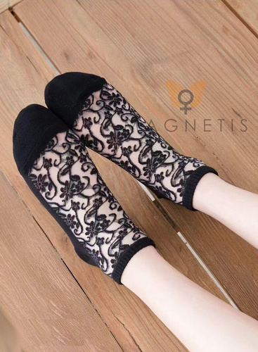 Stopki CC-251112 – жіночі бавовняні сліди з сіточкою black