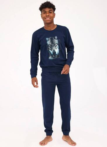 Піжама молодіжна для хлопця 998/50 Wolf Cornette, - темно-синійтемно-синій