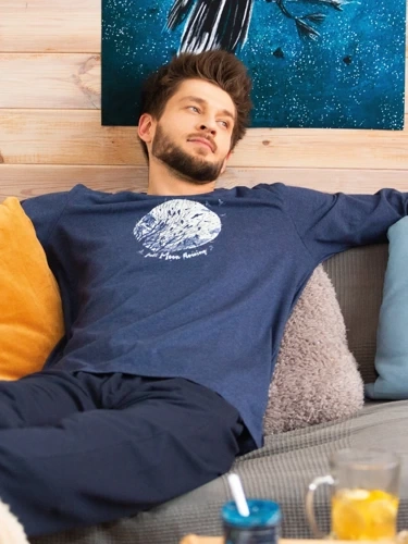 Піжама чоловіча MNS 625 Key, - темно-синій