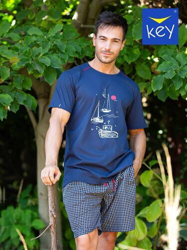 Піжама чоловіча MNS 420 Key - темно-синій