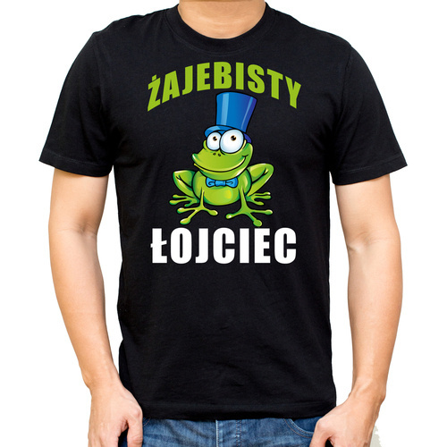 Футболка чоловіча SKU M26 "Żajebisty łojciec" Moocha, - чорний