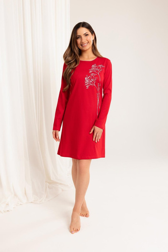 Бавовняна нічна сорочка 160 — червоний