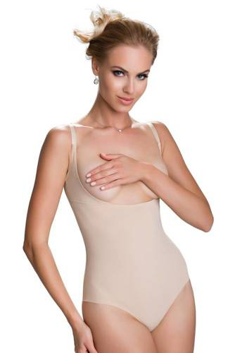 Коригуюче жіноче боді під бюст Vincenta Eldar - beżowy