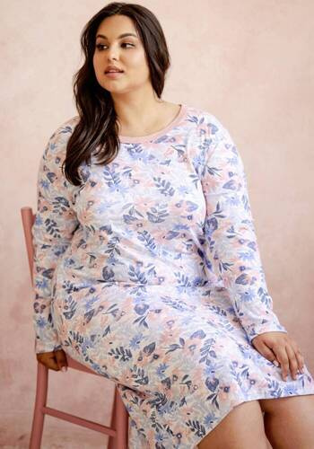 Нічна сорочка жіноча 3261 Ginny Taro,- білий/квіти