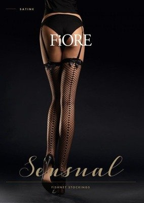 O 4060 Pończochy Satine do pasa   Fiore czarny