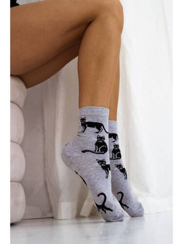 Шкарпетки жіночі 0200 Koти Milena,- сірий