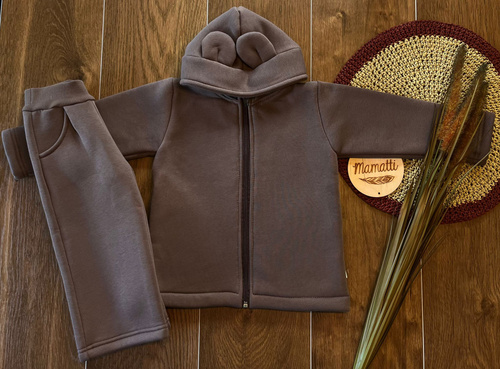 Дитячий костюм Mamatti DH117 шоколадний мус – кофта і штани