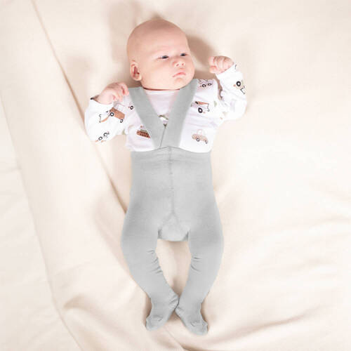 Бамбукові колготки на підтяжках 141604  Nicol - сірий