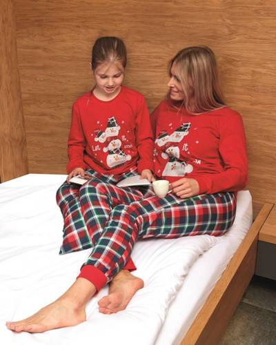 Піжама жіноча святкова 671/348 Snowman Cornette, - червоний