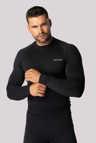 Термоактивний лонгслів чоловічий Alpha довгий рукав Spaio black