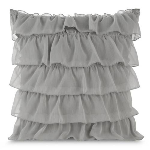 Декоративна наволочка Daisy з воланами Eurofirany, - сталевий