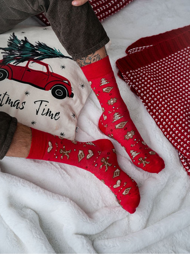 Чоловічі святкові шкарпетки Milena 1290-037 – Імбирні пряники