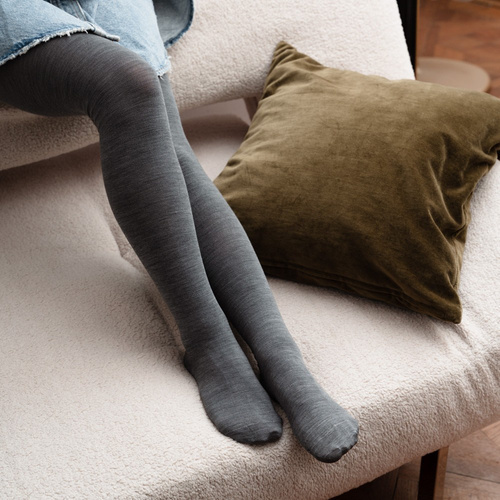 Шерстяні колготки жіночі Art.130 Merino Wool Steven - 003 сірий меланж