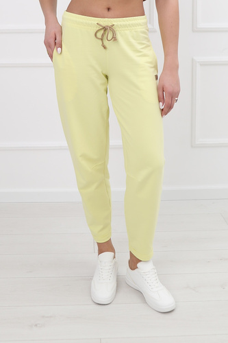 Спортивні штани Kaori Italian Fashion бавовна-жовті
