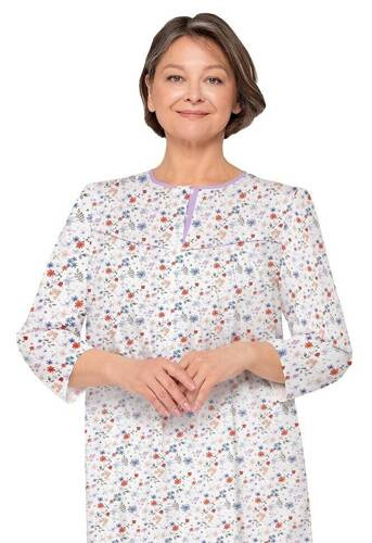 Нічна сорочка жіноча 204 Bogna II на гудзиках Martel, - бірюзовий