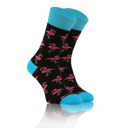 Високі шкарпетки Фламінго finest cotton Sesto Senso, - чорний