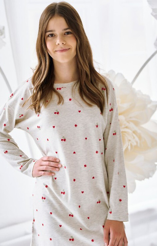 Дитяча бавовняна сорочка з довгим рукавом Taro Adele 3504