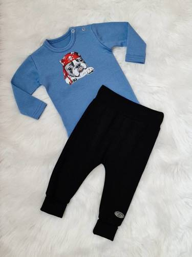 Дитяче боді з довгим рукавом Pirat Bambarillo, - синій