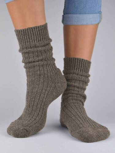 Шкарпетки жіночі SW001 Noviti, - коричневий меланж