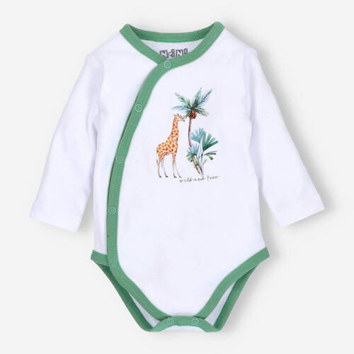 Дитяче боді на запах з органічної бавовни ABN-4292/BIA Safari Adventure Nini