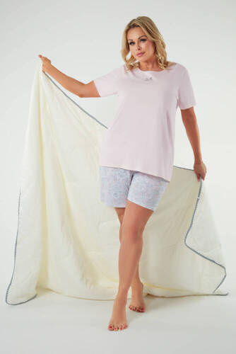 Піжама жіноча Tacoma короткий рукав Italian Fashion, - лосось/принт