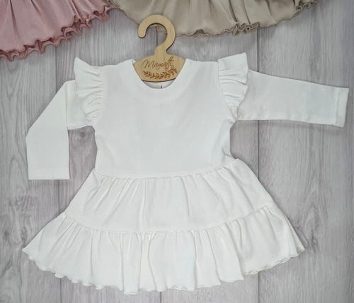 Mamatti SP502 Сукня для дівчинки з метеликами 97% – кольору екрю